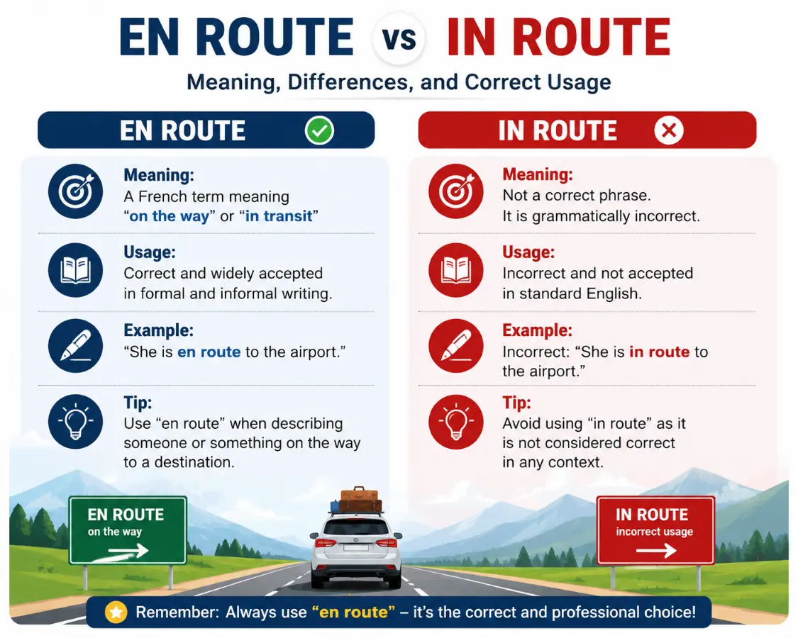 En Route vs In Route