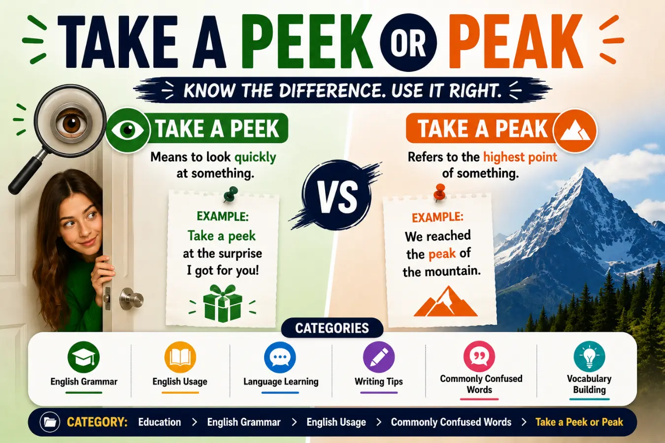take a peek or peak