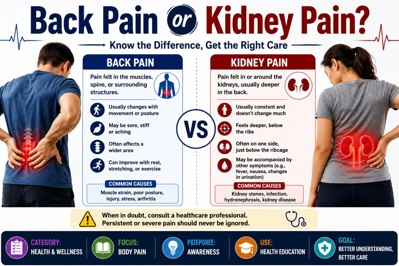 back pain or kidney pain