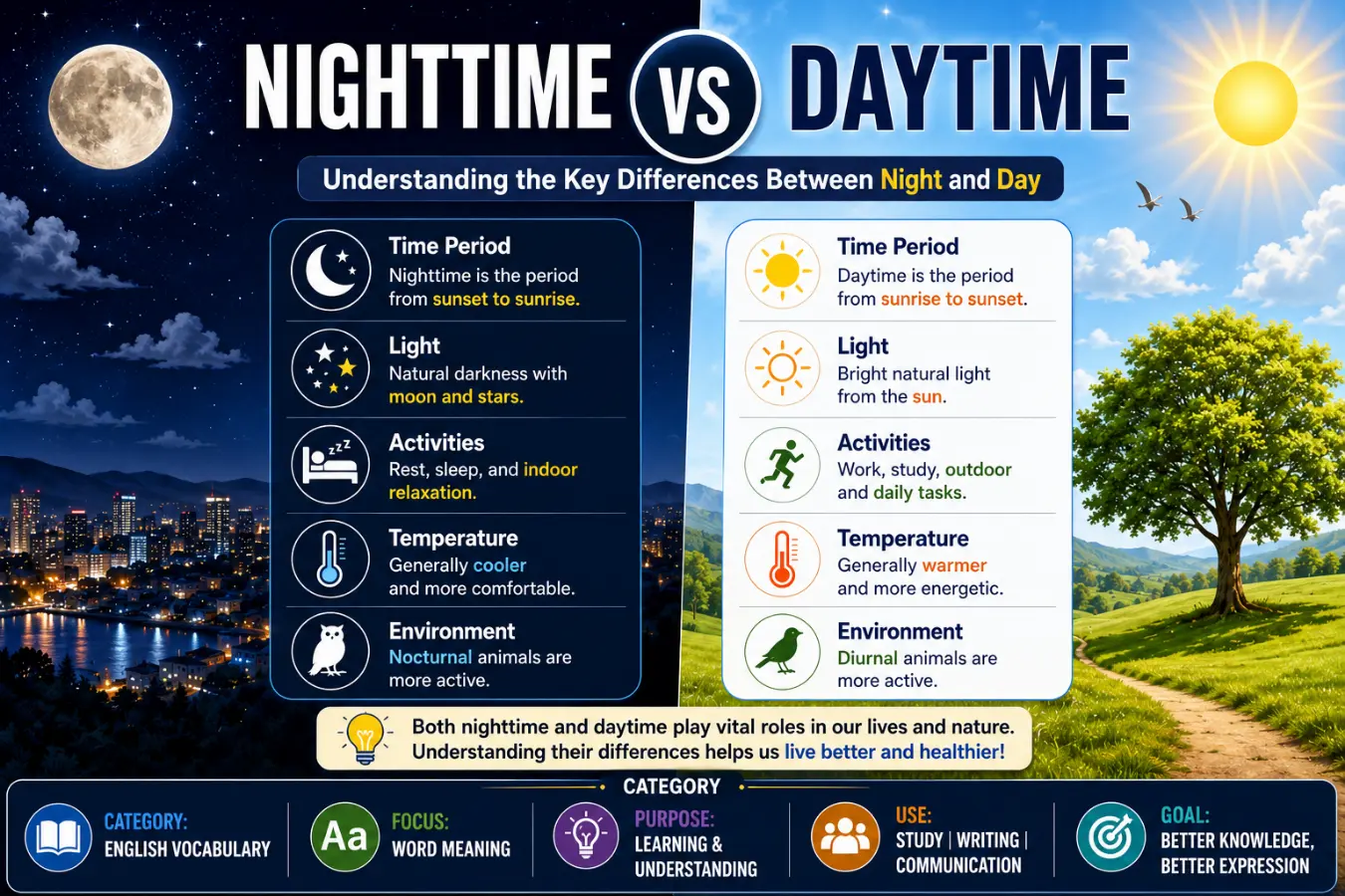 Nighttime vs Daytime