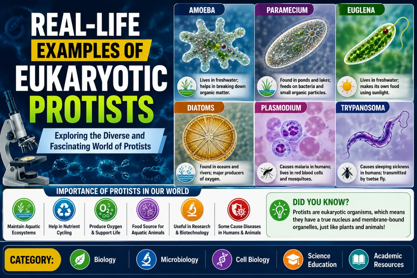 Real-Life Examples of Eukaryotic Protists
