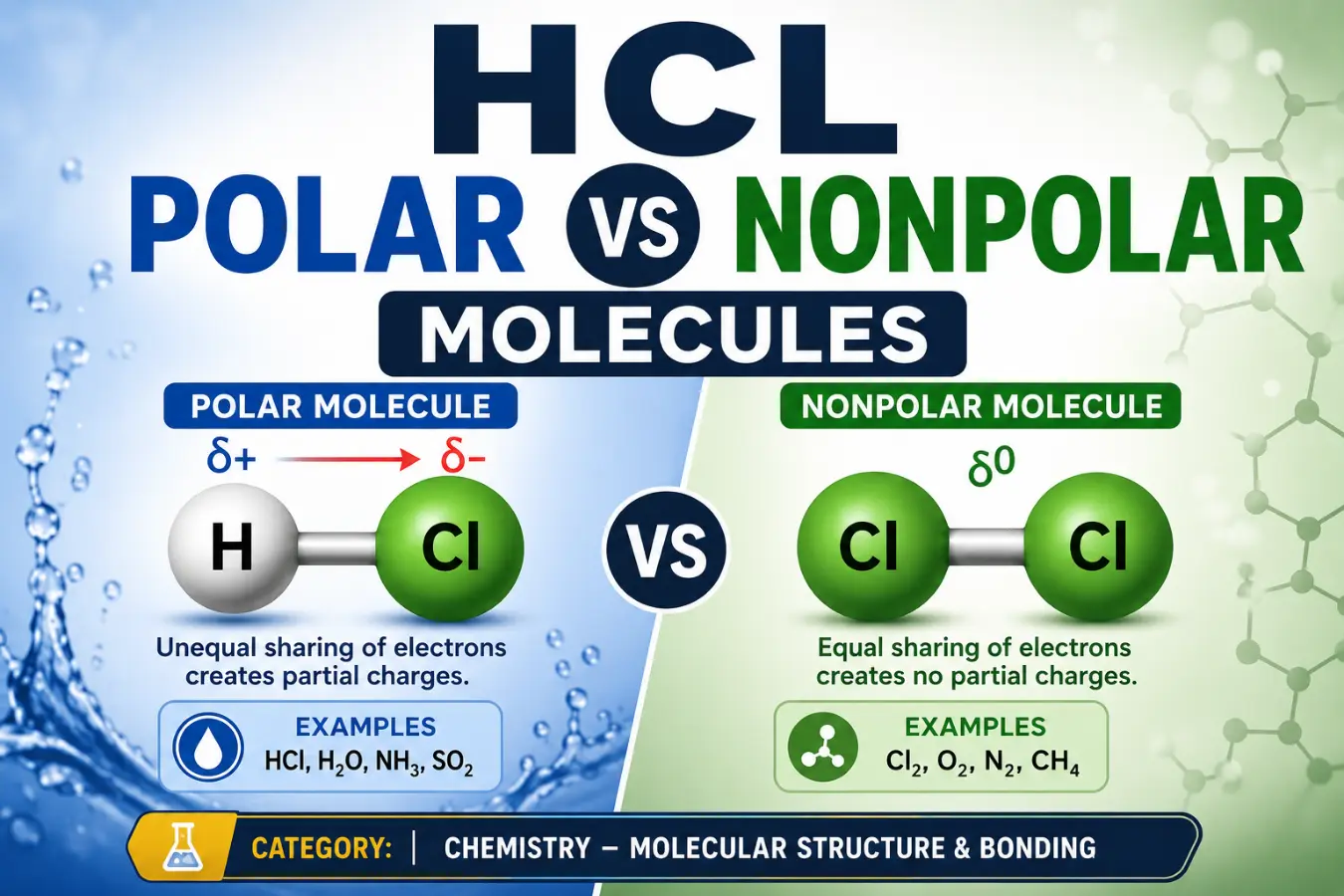 HCL Polar vs Nonpolar Molecules