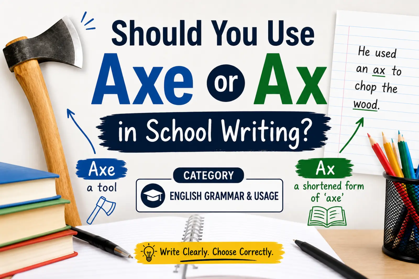 Should You Use Axe or Ax in School Writing?