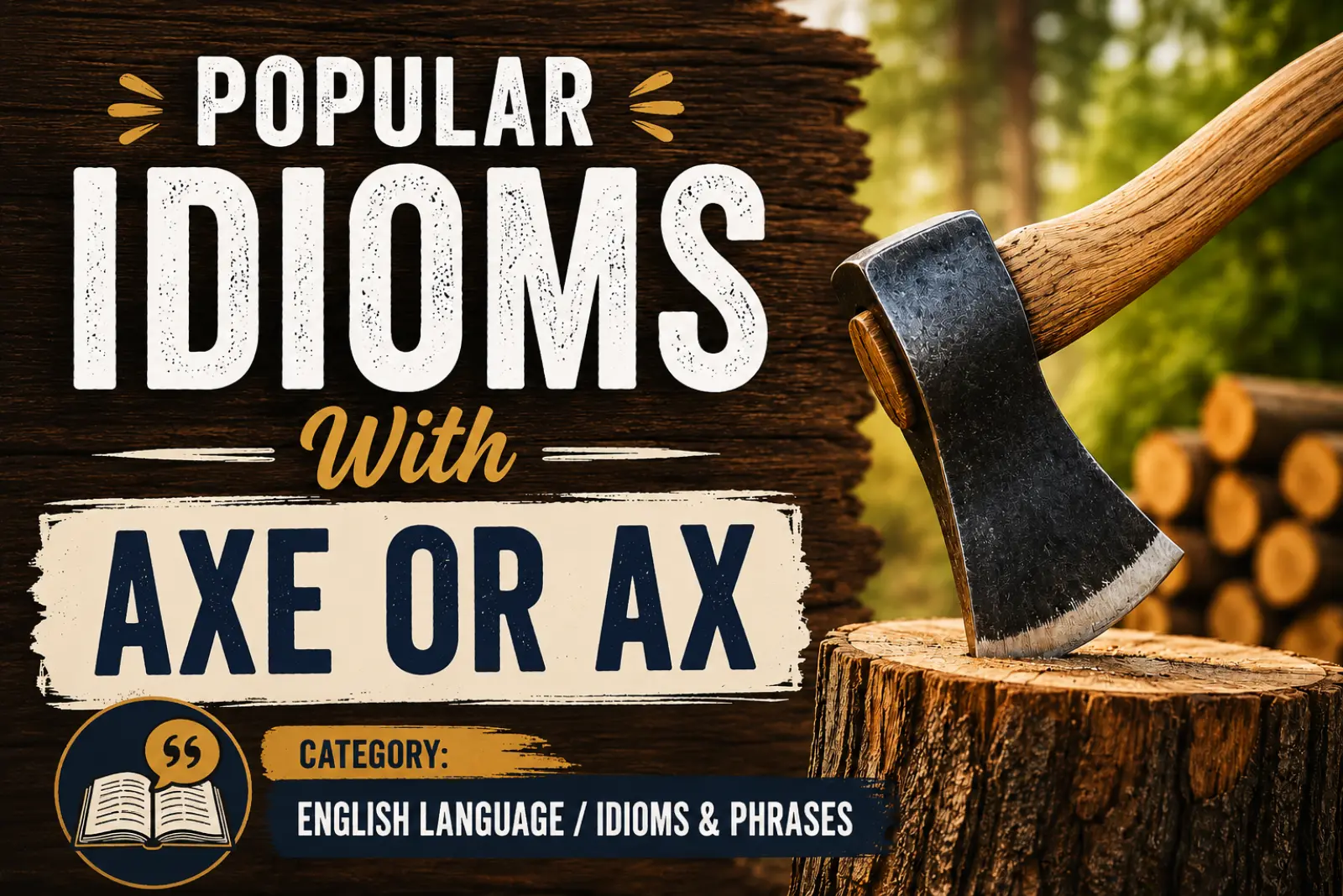 Popular Idioms With Axe or Ax