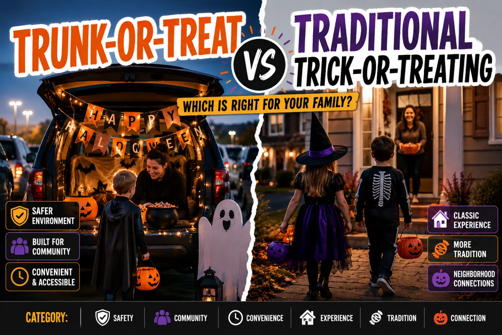 Trunk-or-Treat vs Traditional Trick-or-Treating