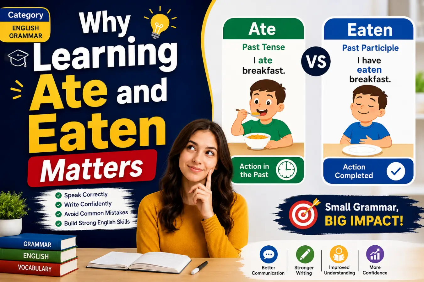Why Learning Ate and Eaten Matters
