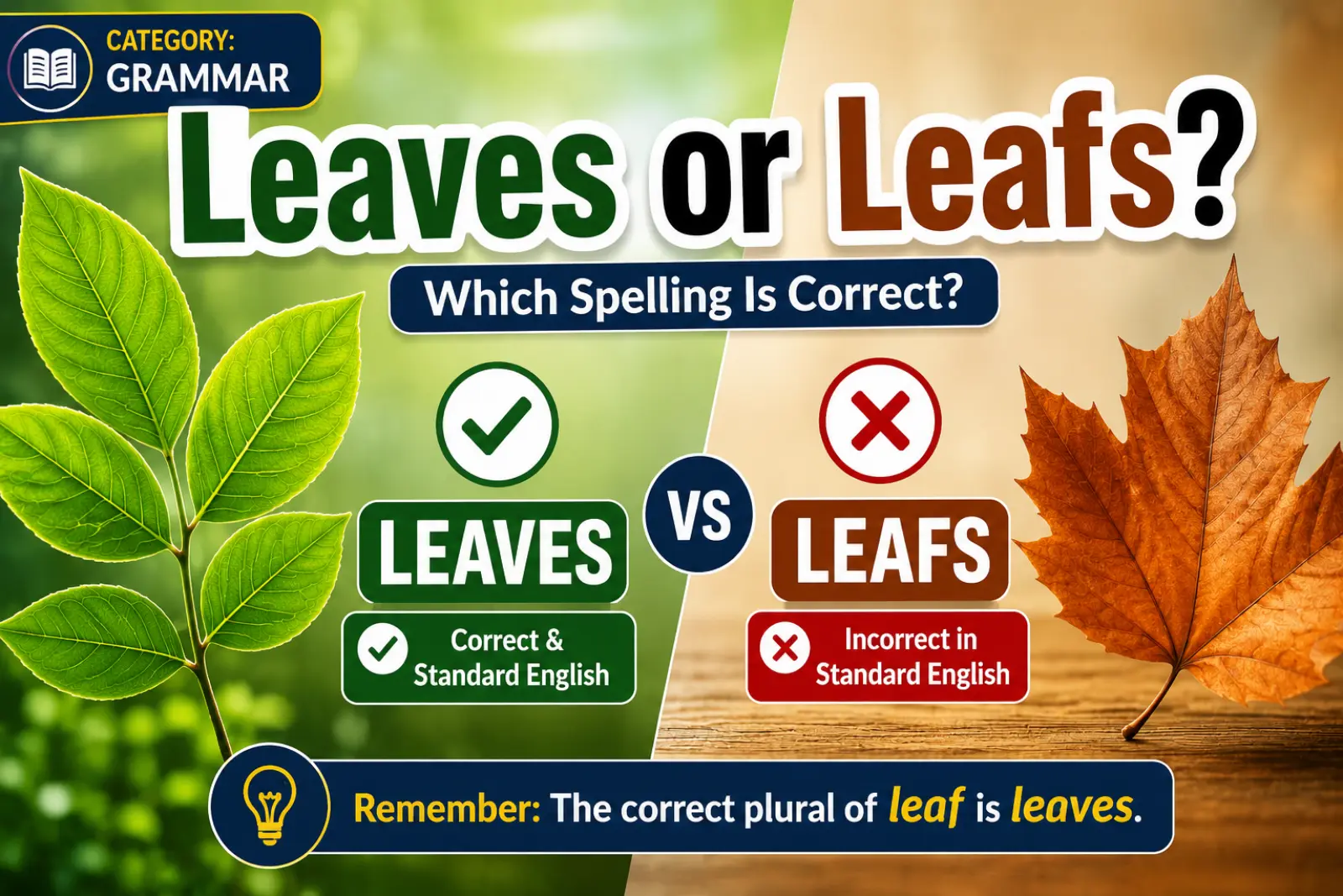 leaves or leafs