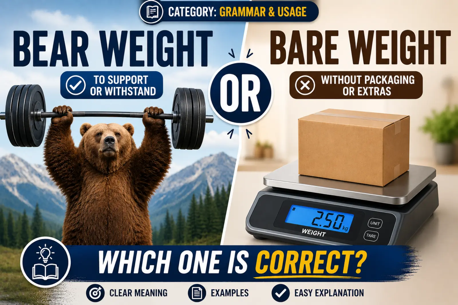 bear weight or bare weight