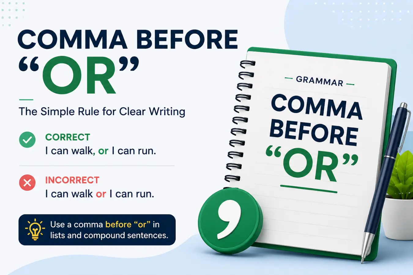 Comma Before Or