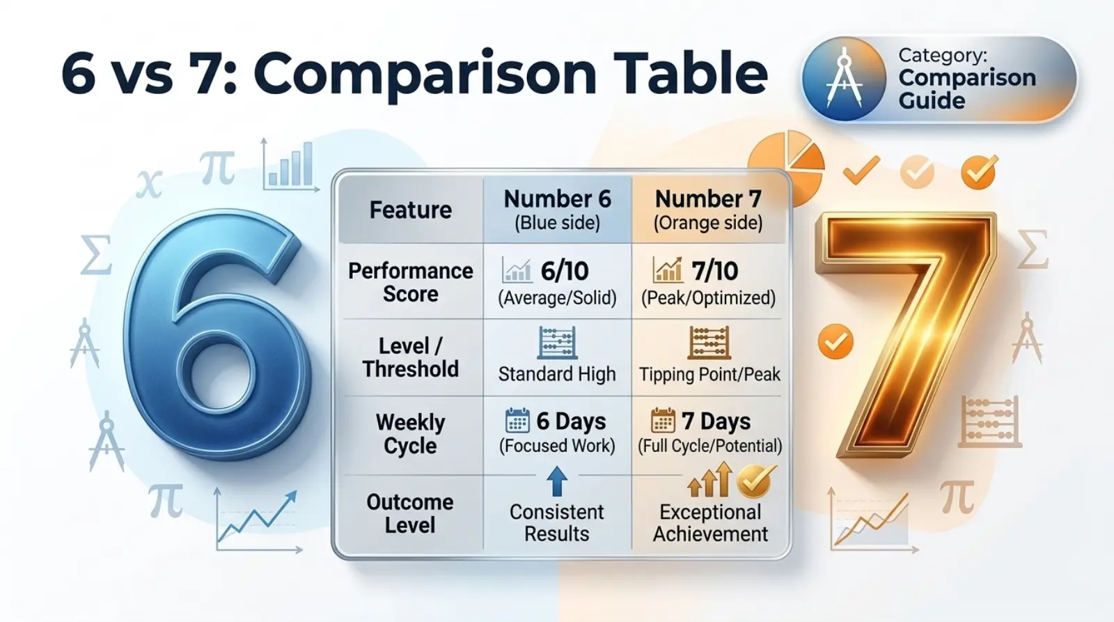 6 vs 7: Comparison Table