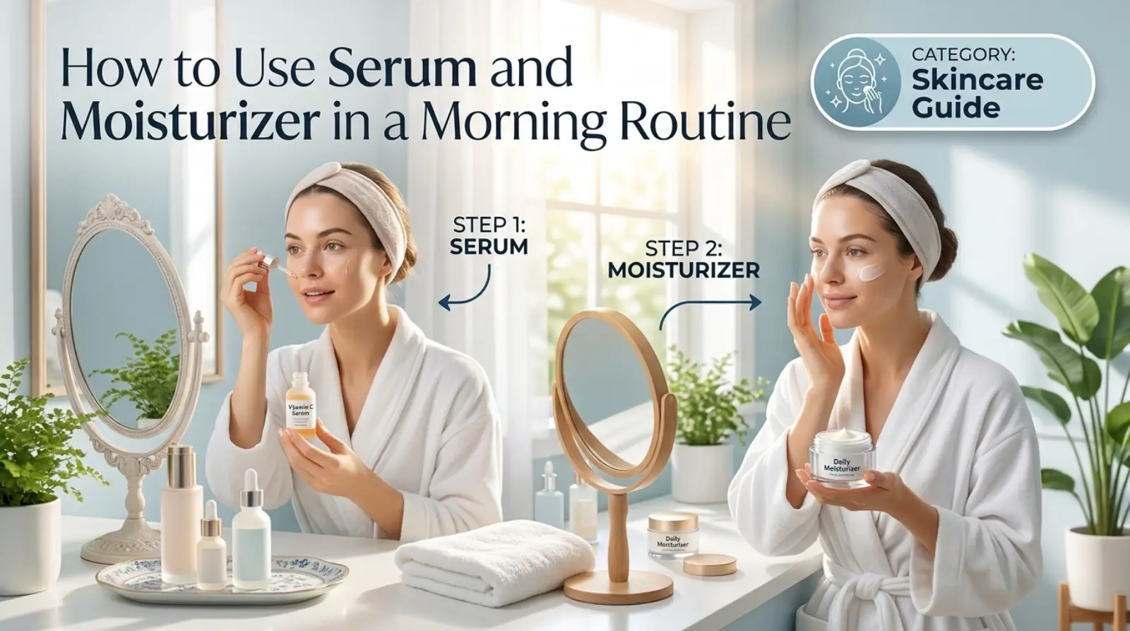 How to Use Serum and Moisturizer in a Morning Routine