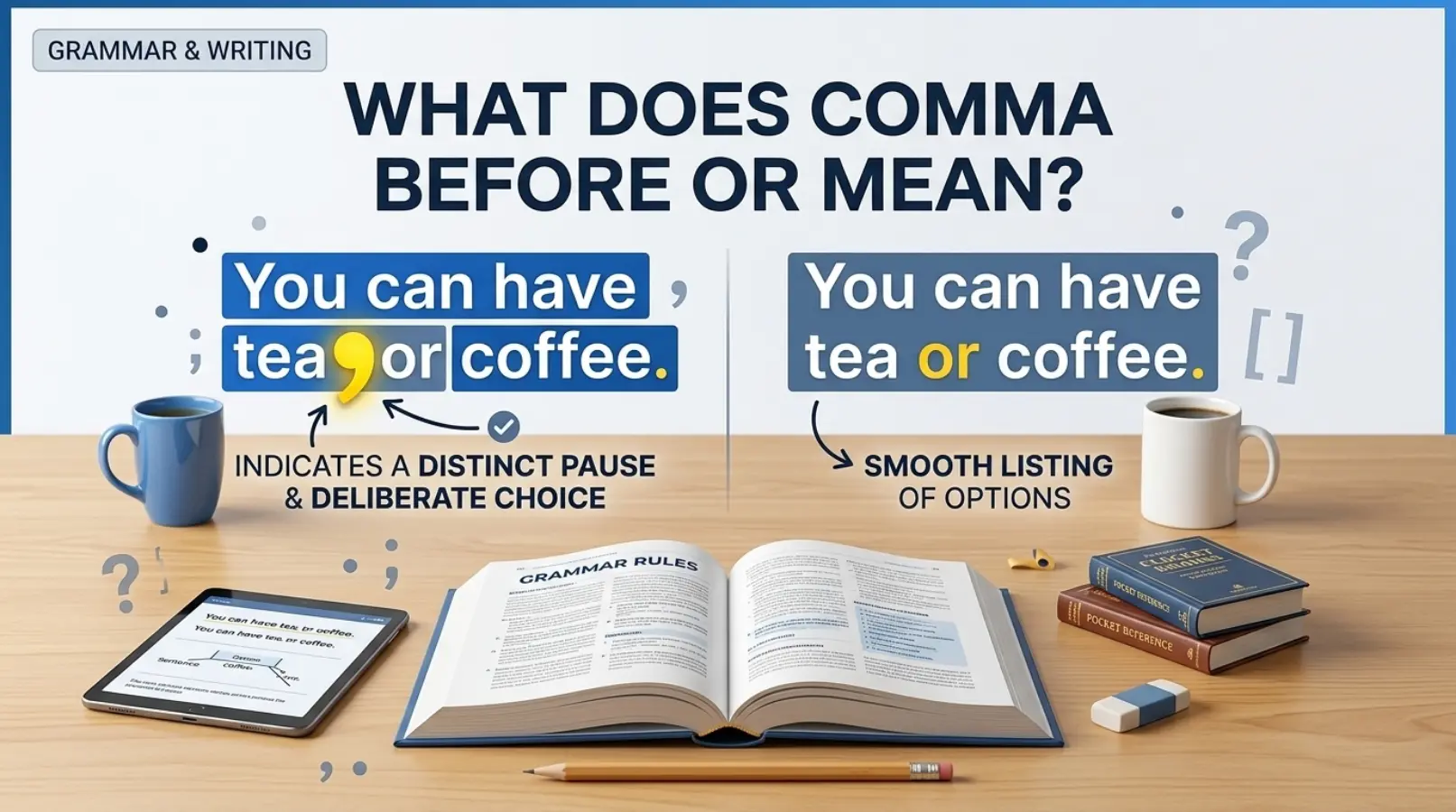 What Does Comma Before Or Mean?
