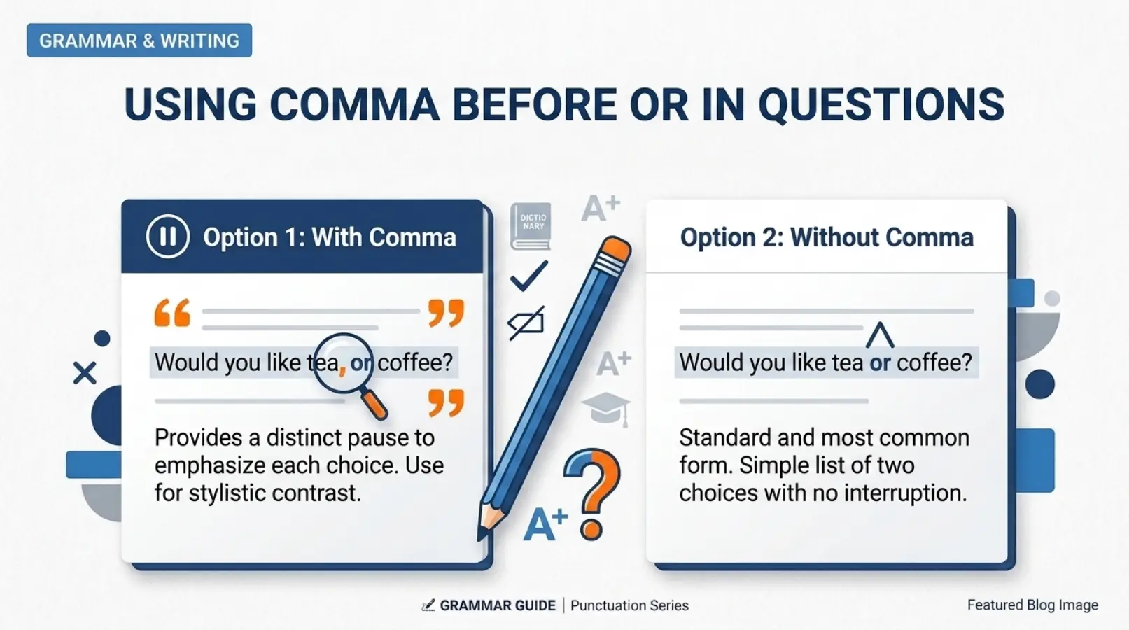 Using Comma Before Or in Questions