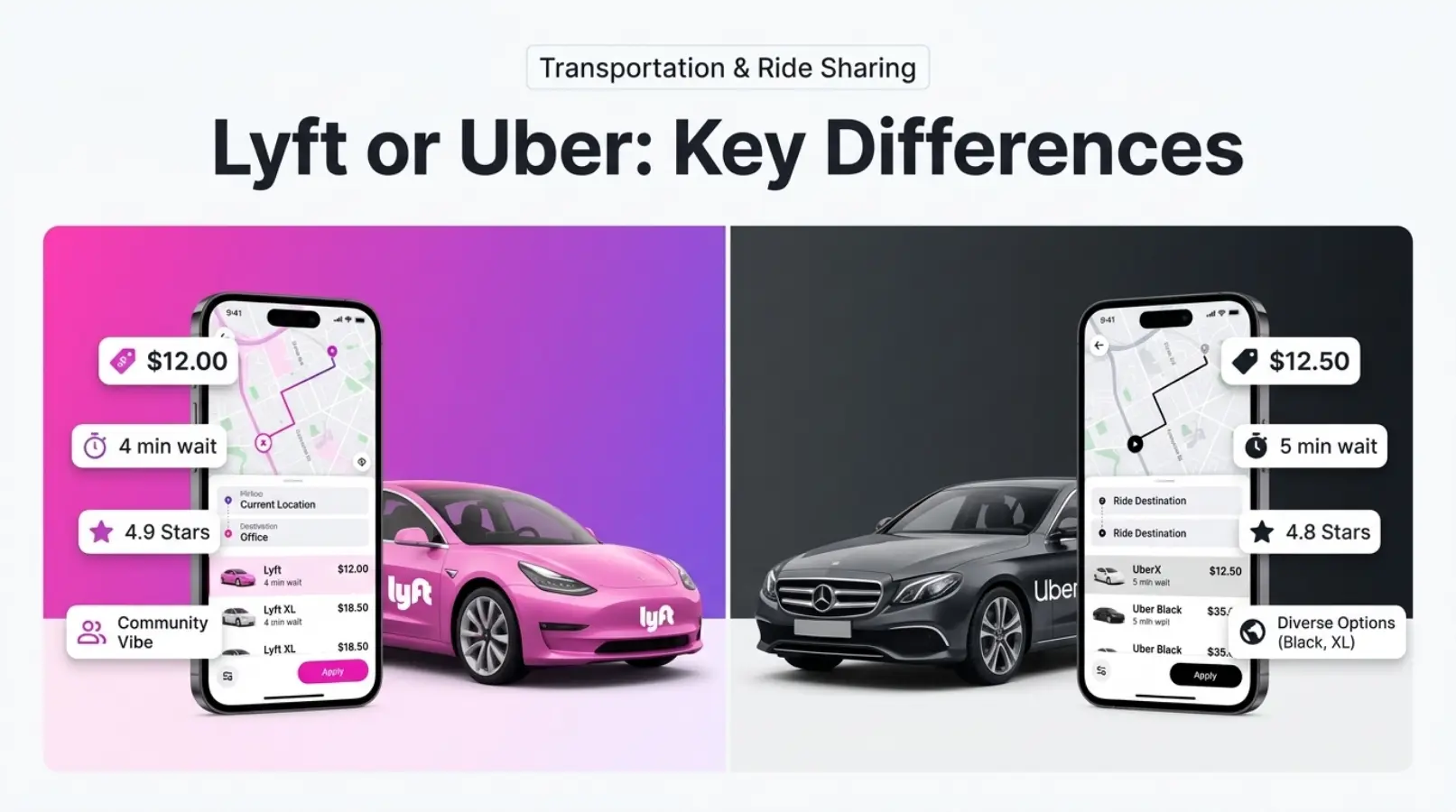Lyft or Uber: Key Differences