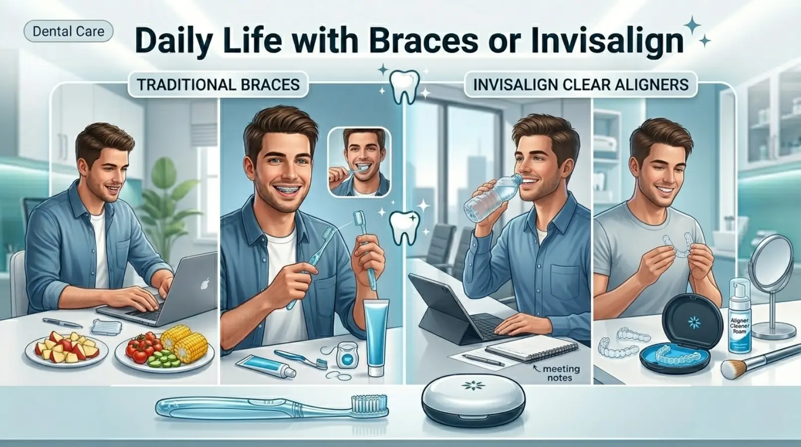 Daily Life with Braces or Invisalign