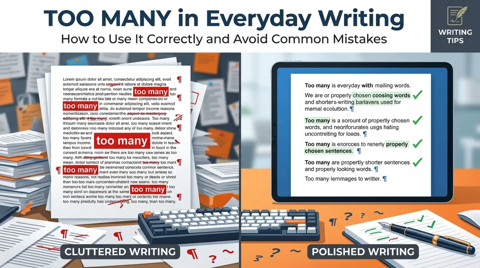 Too Many in Everyday Writing