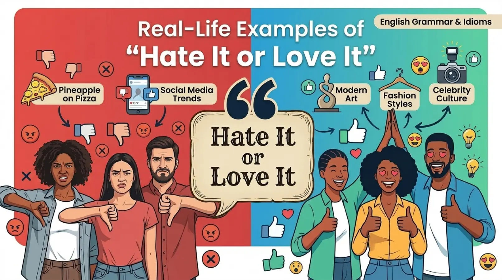 Real-Life Examples of "Hate It or Love It"