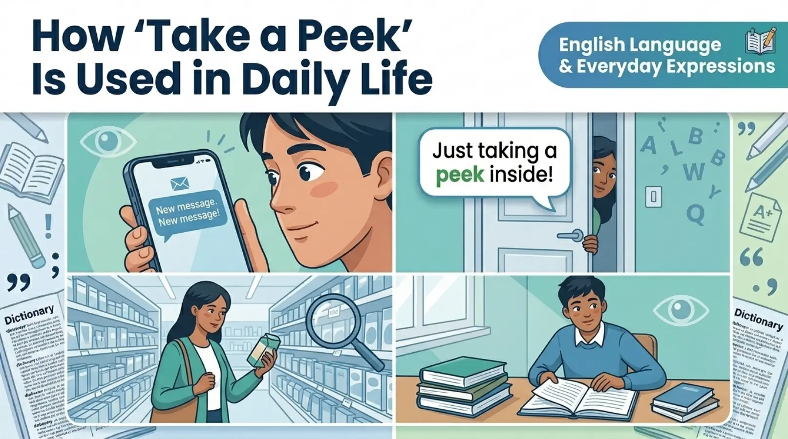 How "Take a Peek" Is Used in Daily Life