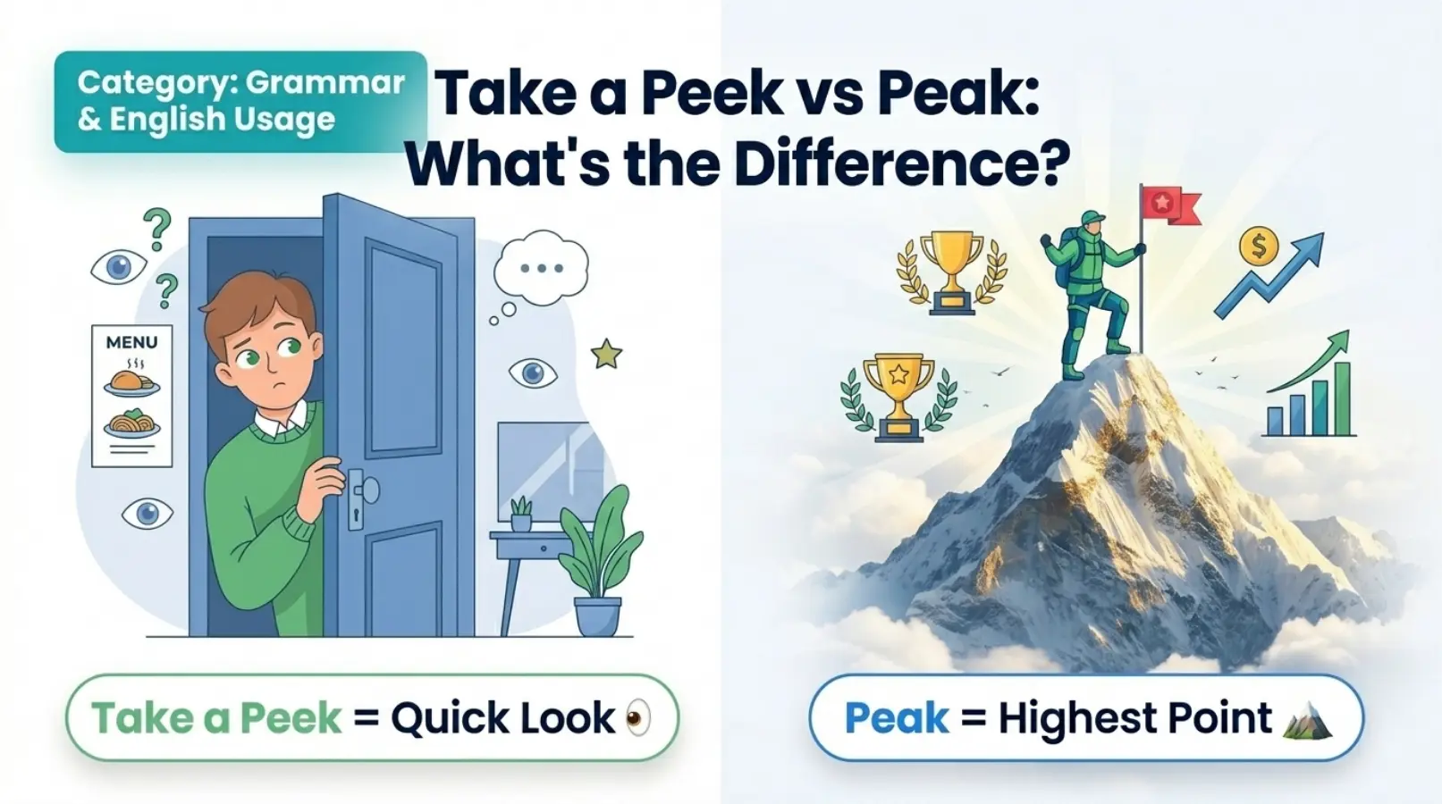 Take a Peek vs Peak: Key Differences