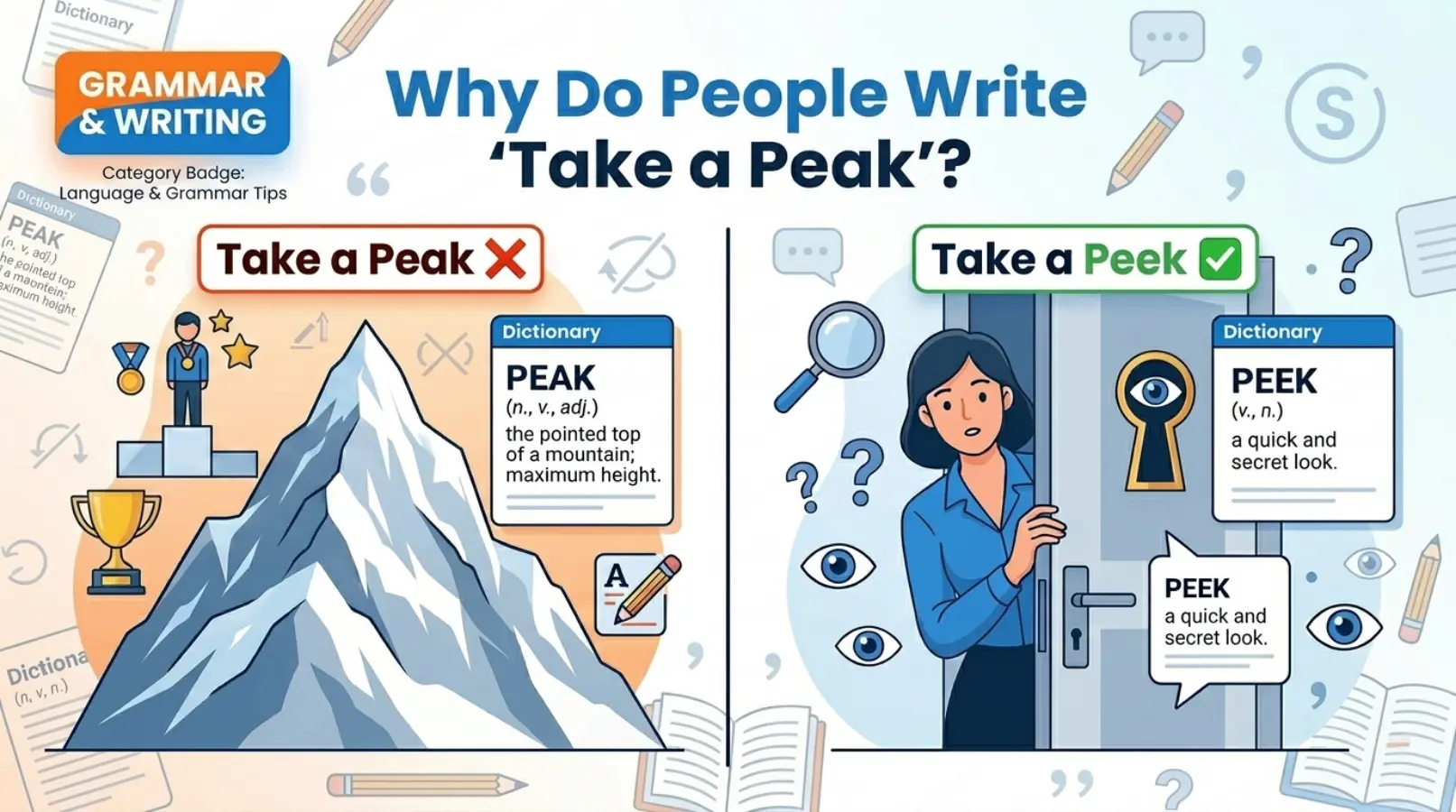 Why Do People Write "Take a Peak"?