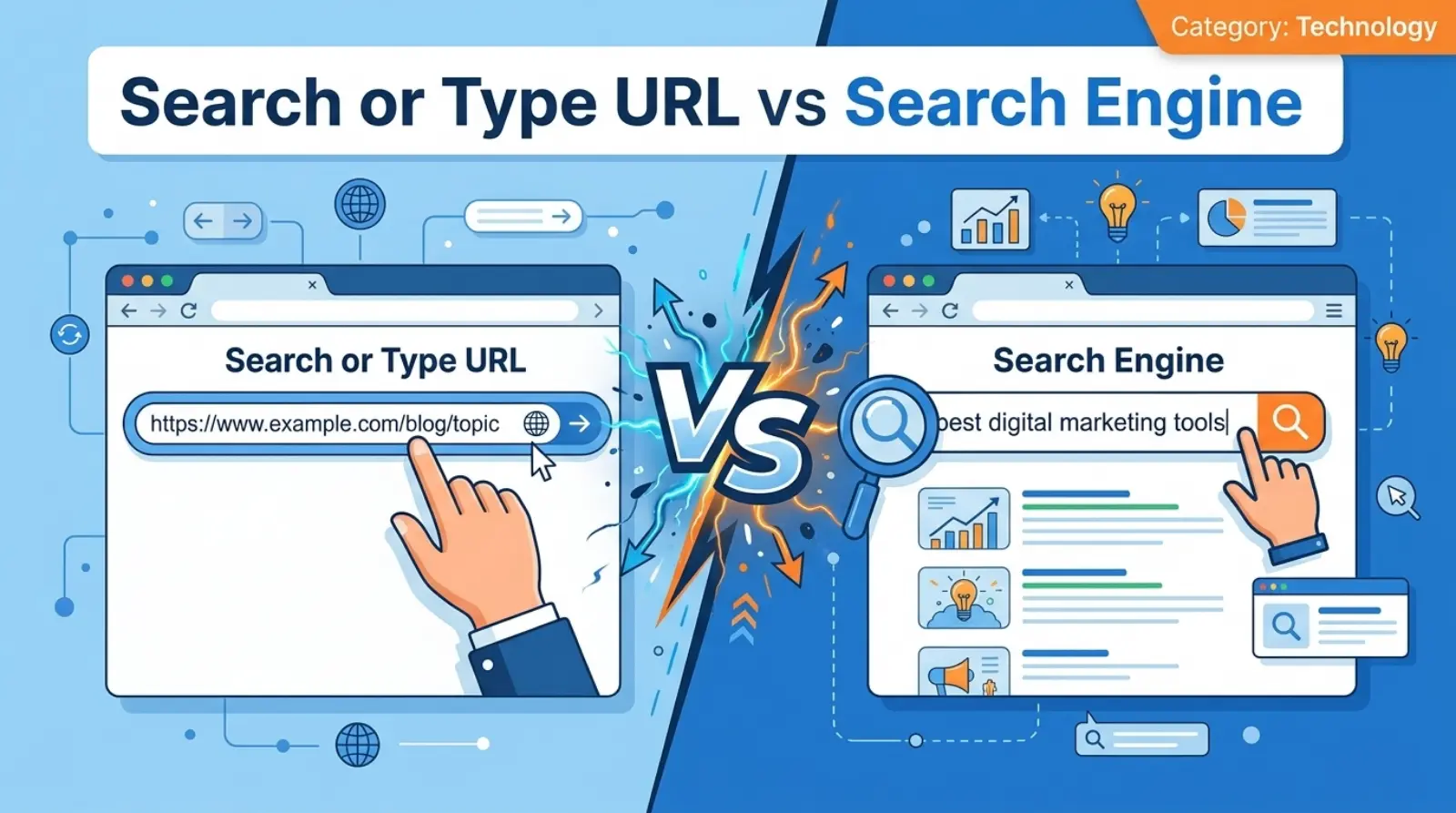 Search or Type URL vs Search Engine