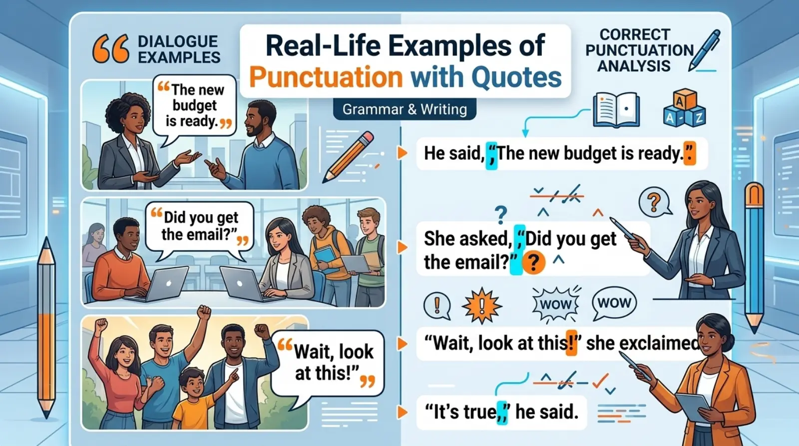 Real-Life Examples of Punctuation with Quotes