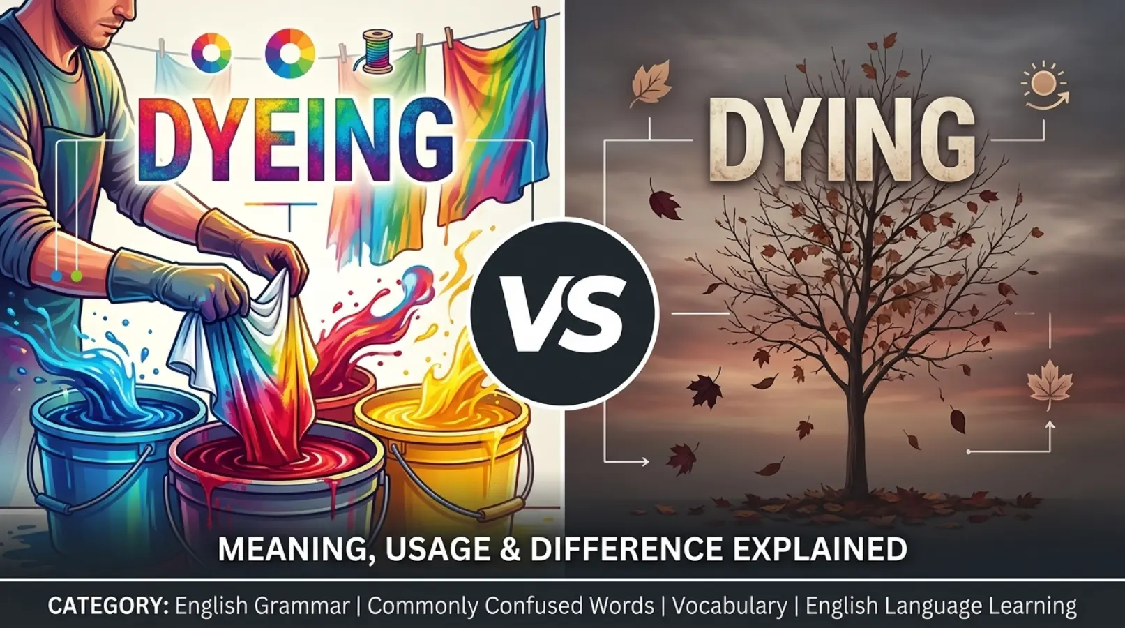 dyeing or dying
