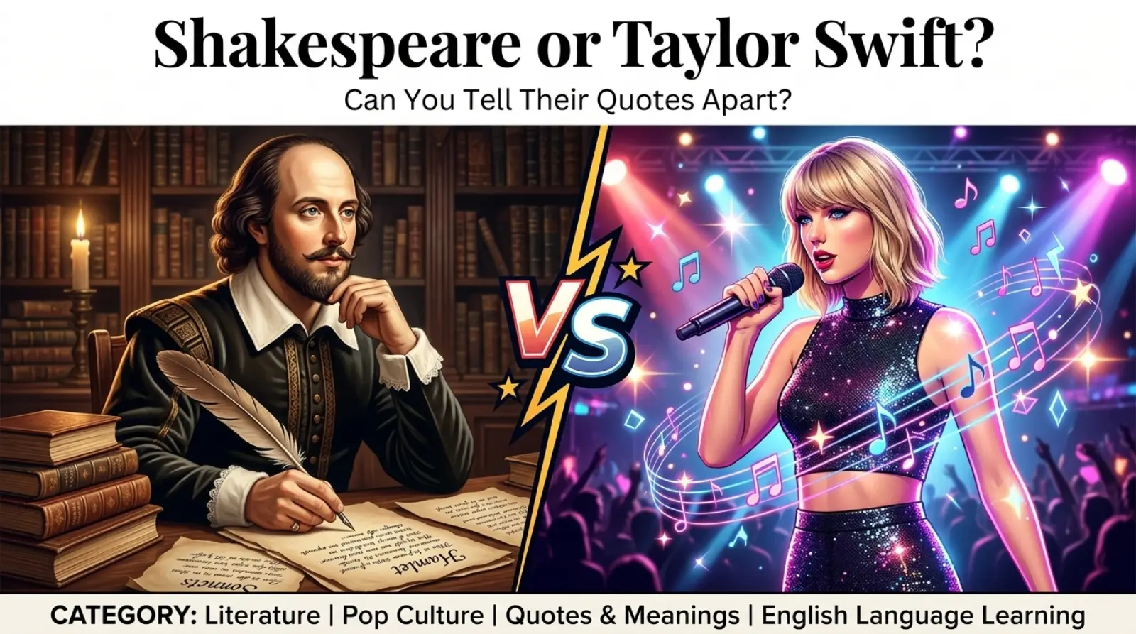 shakespeare or taylor swift