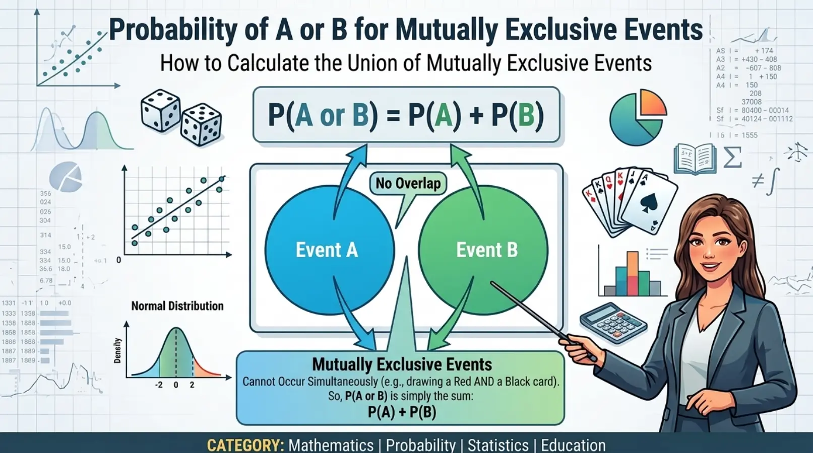 Probability of a or b for Mutually Exclusive Events