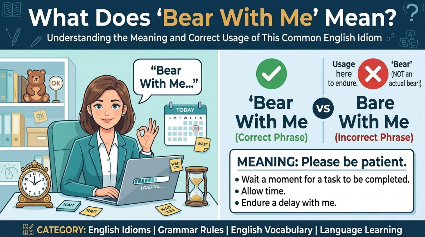What Does "Bear With Me" Mean?