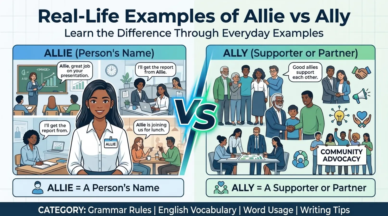 Real-Life Examples of Allie vs Ally