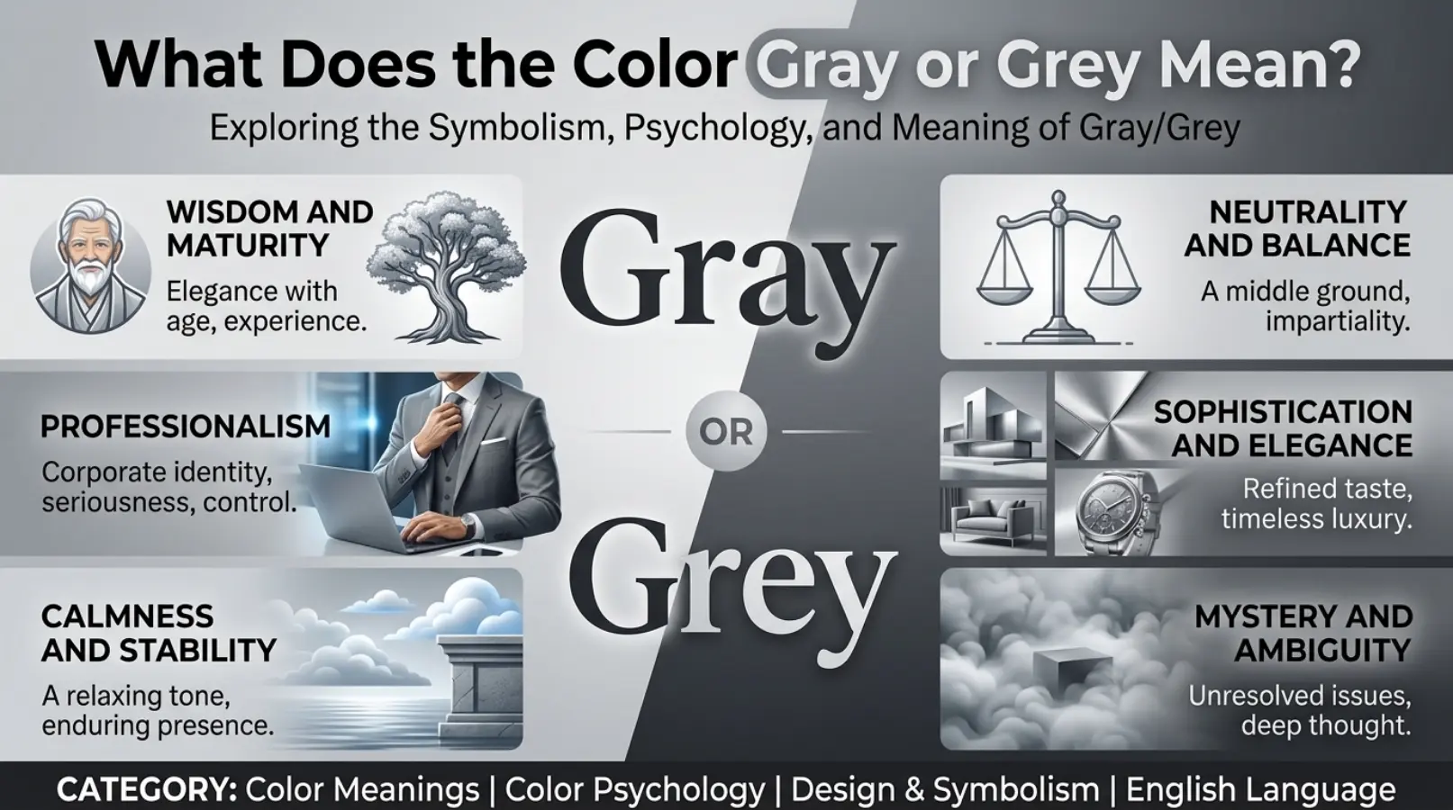 What Does the Color Gray or Grey Mean?