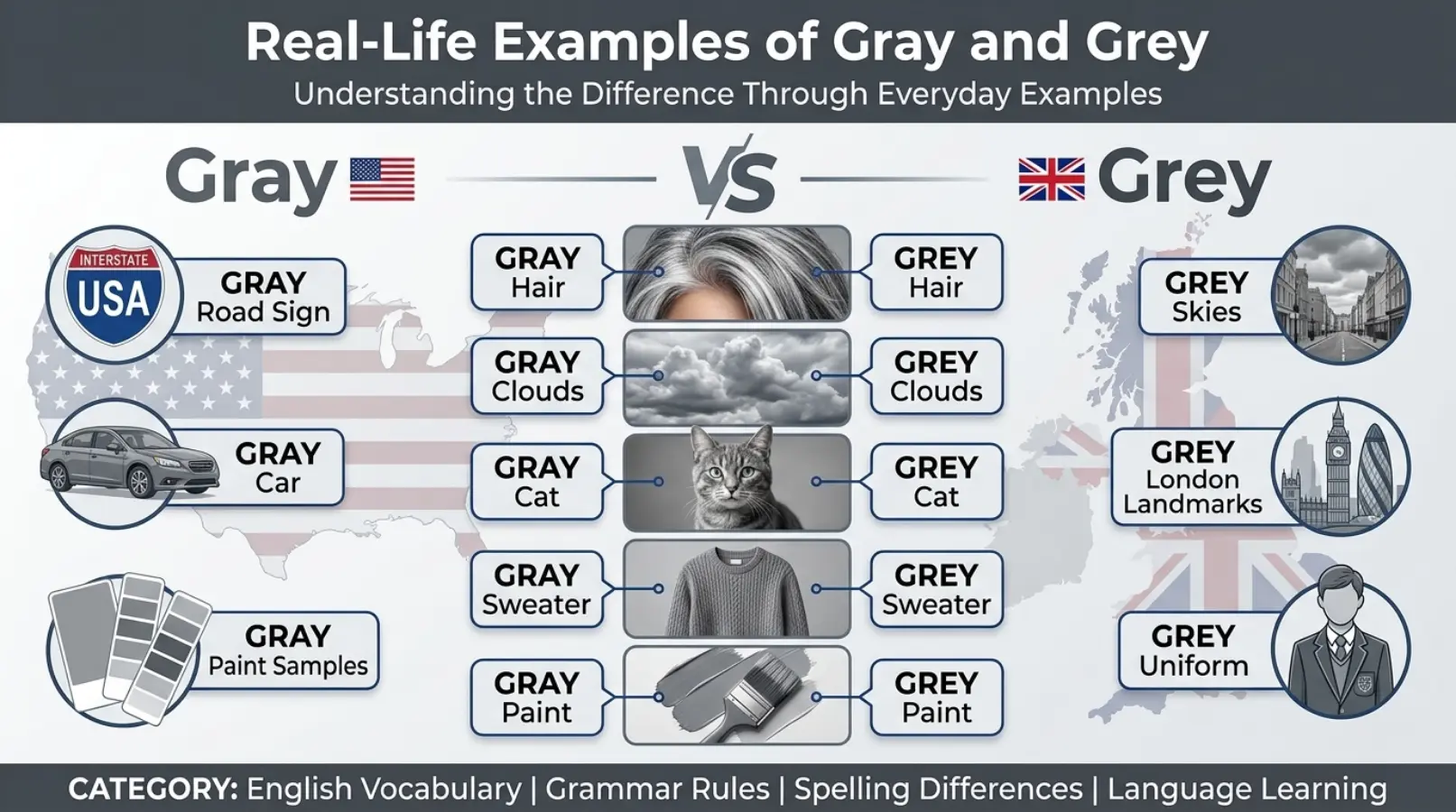 Real-Life Examples of Gray and Grey