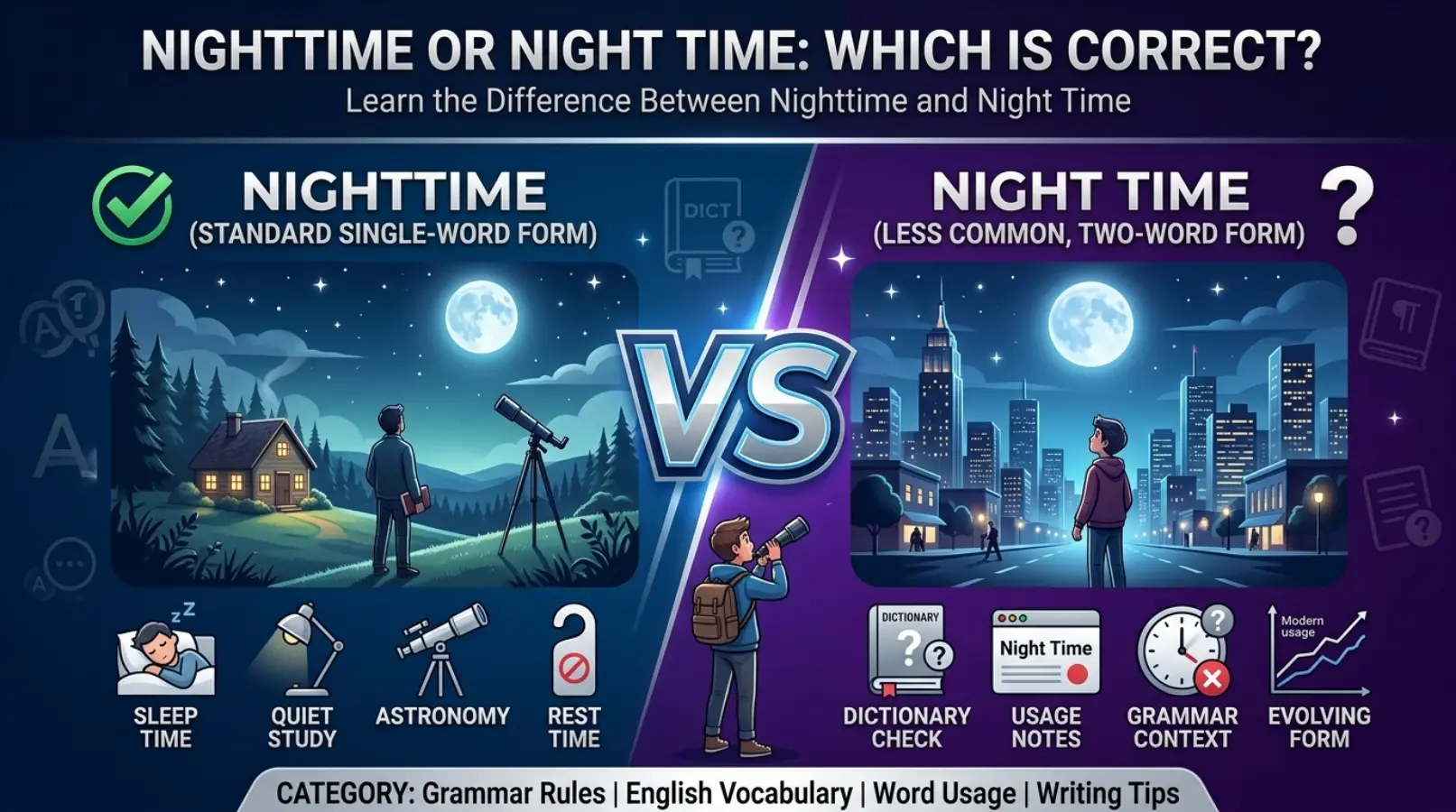 nighttime or night time