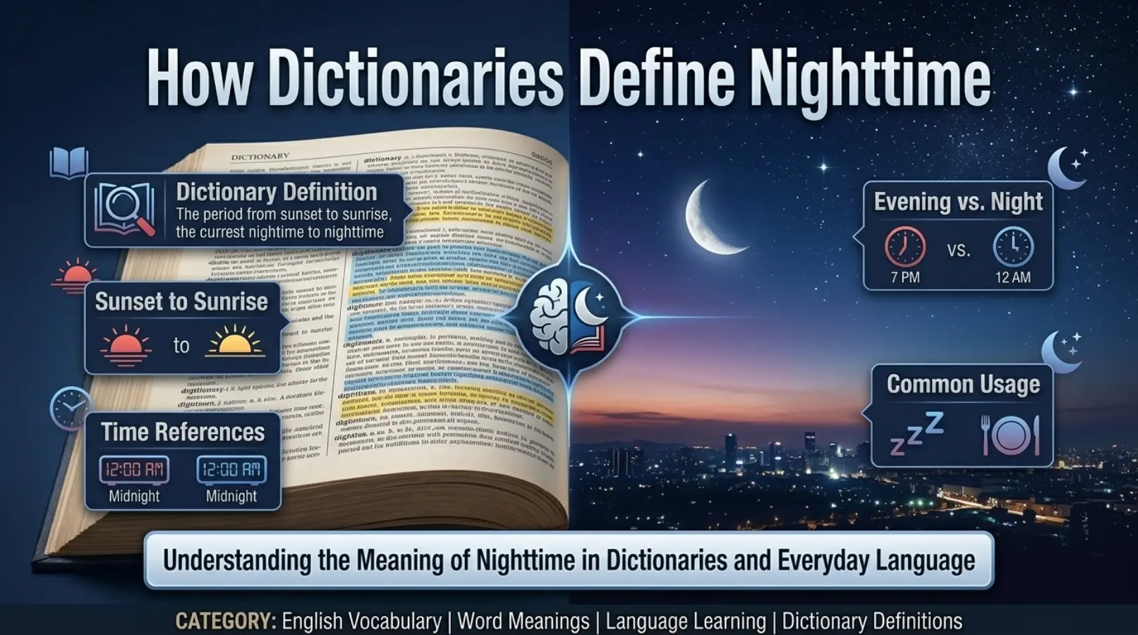 How Dictionaries Define Nighttime