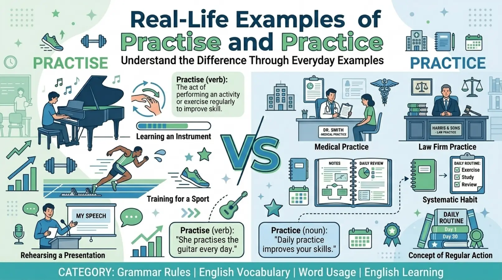 Real-Life Examples of Practise and Practice