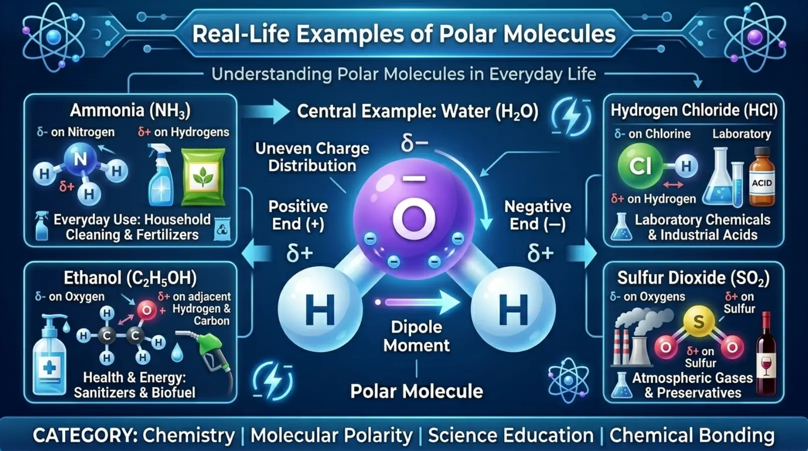 Real-Life Examples of Polar Molecules