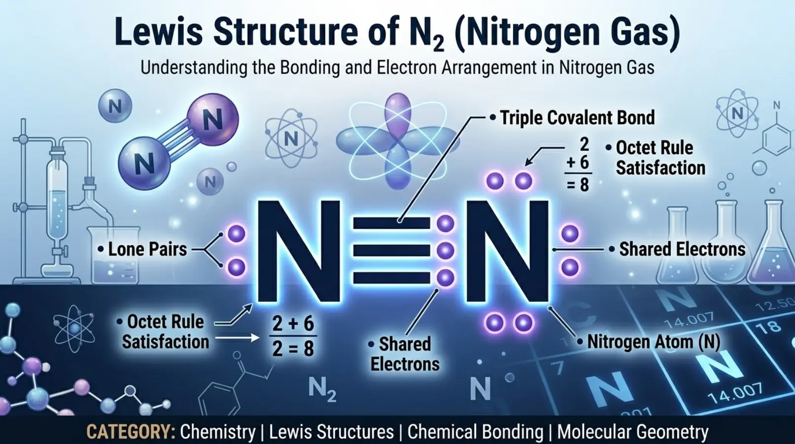 Lewis Structure of N2
