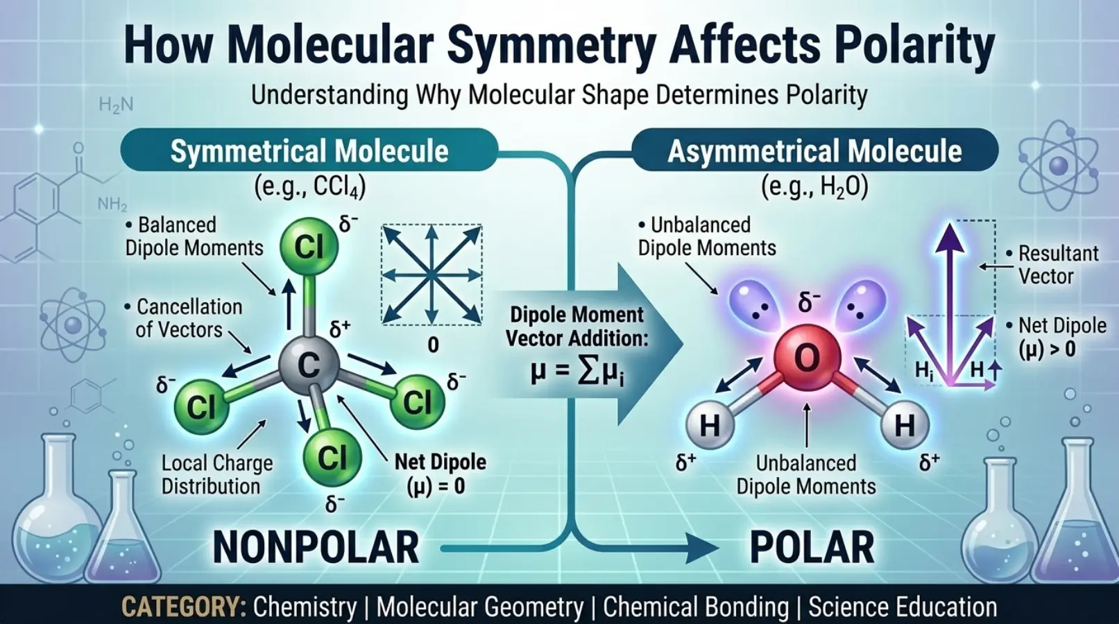 How Molecular Symmetry Affects Polarity