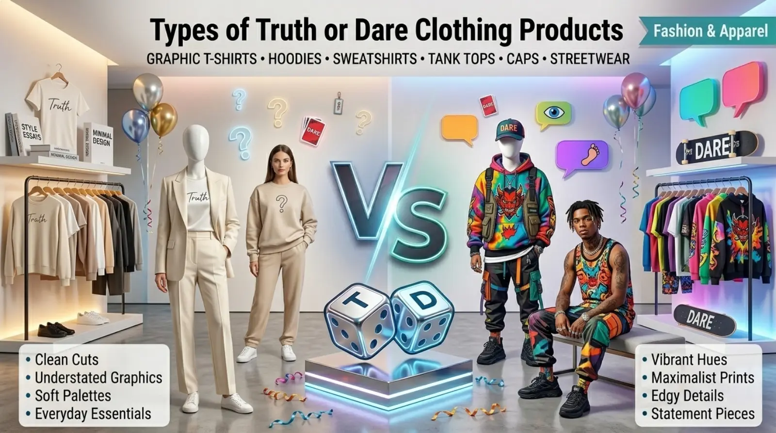 Types of Truth or Dare Clothing Products
