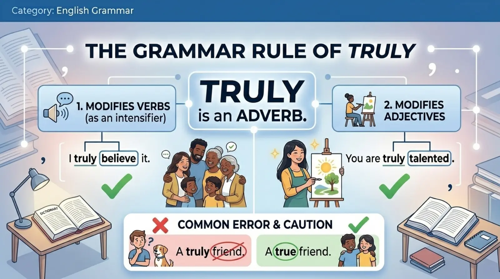 Grammar Rule Behind Truly