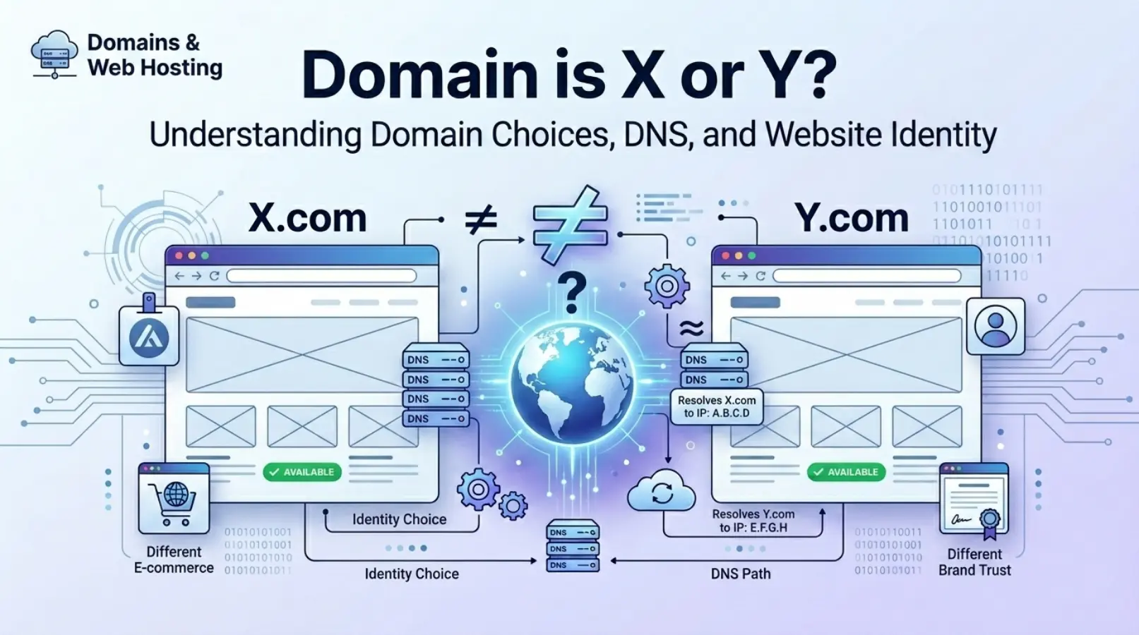 What Does “Domain is X or Y” Mean?