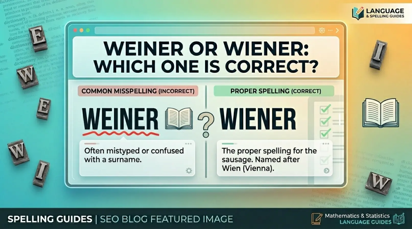 Weiner or Wiener: Which One Is Correct?
