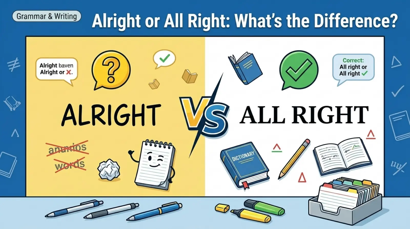 Alright or All Right: What's the Difference?