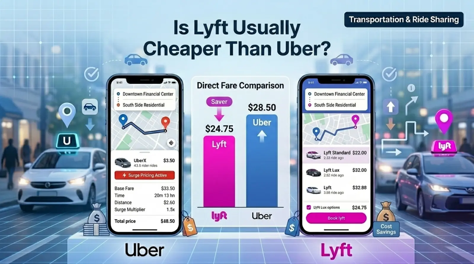 Is Lyft Usually Cheaper Than Uber?