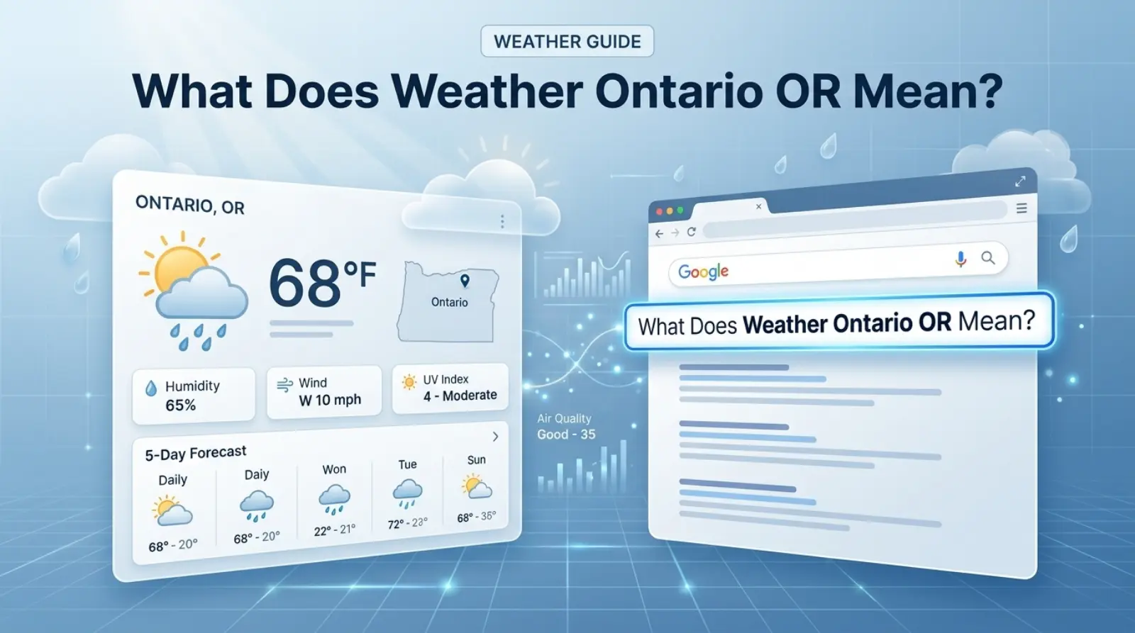 What Does Weather Ontario OR Mean?