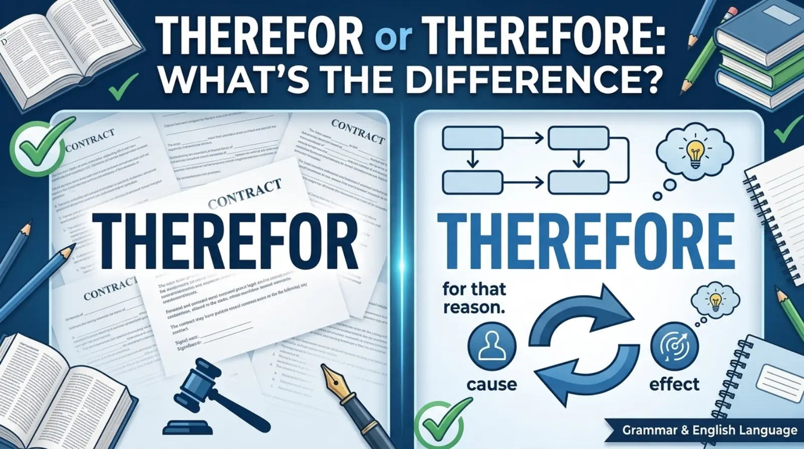 therefor or therefore
