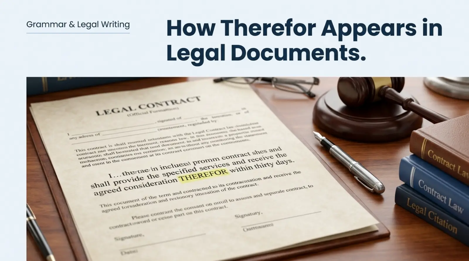 How Therefor Appears in Legal Documents