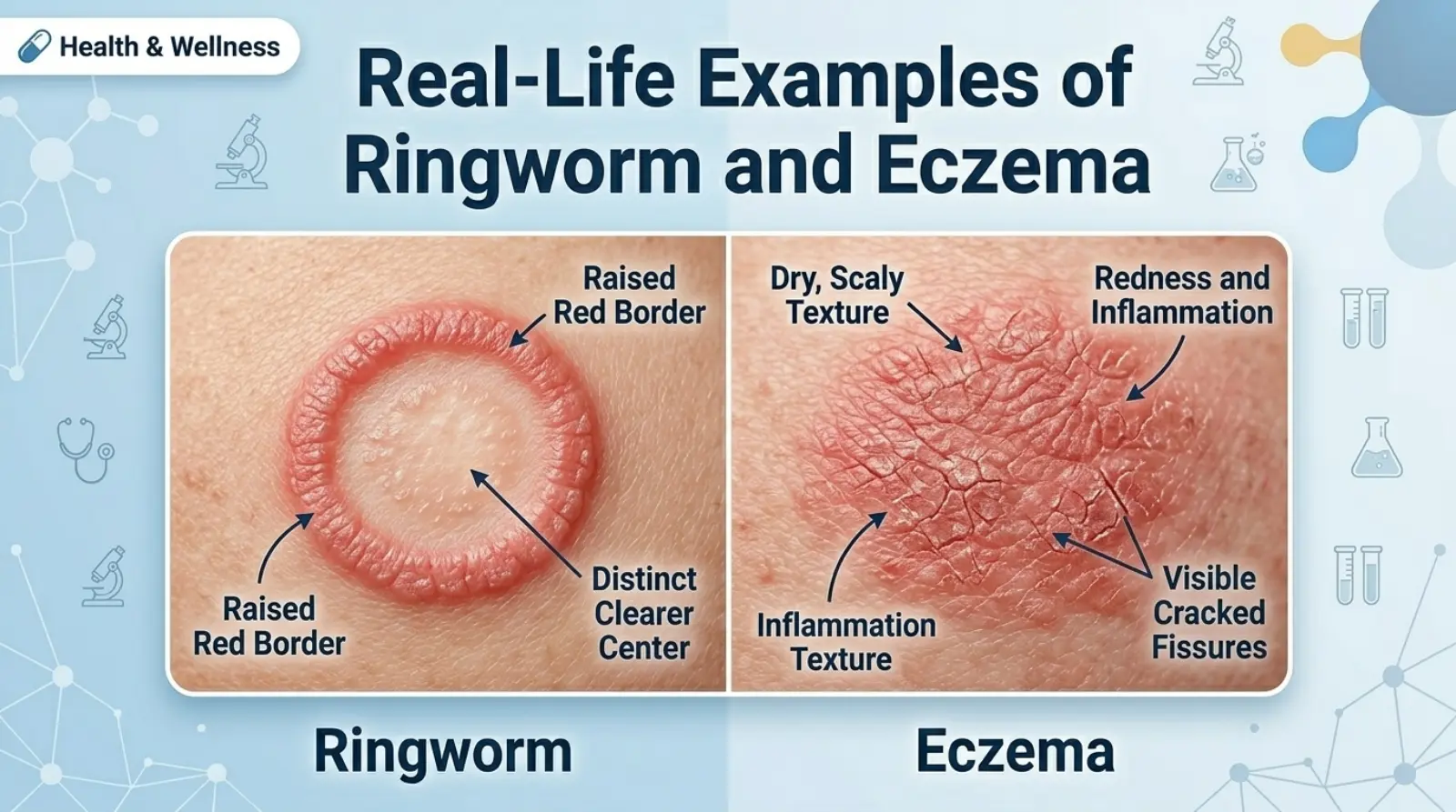 Real-Life Examples of Ringworm and Eczema