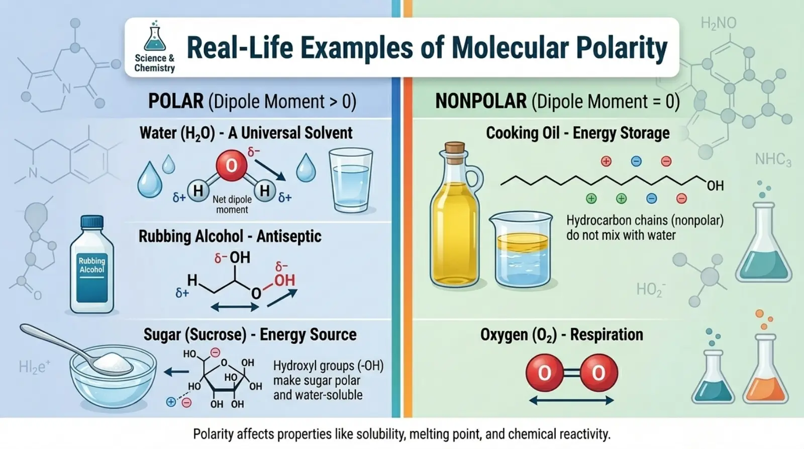 Real-Life Examples of Molecular Polarity